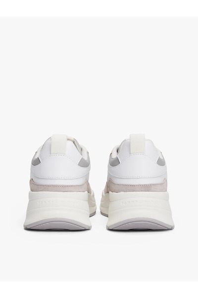 Tommy Hilfiger Kadın Yüksek Rahat Taban Renk Geçişli Deri Gri Sneaker FW0FW08616-PS3