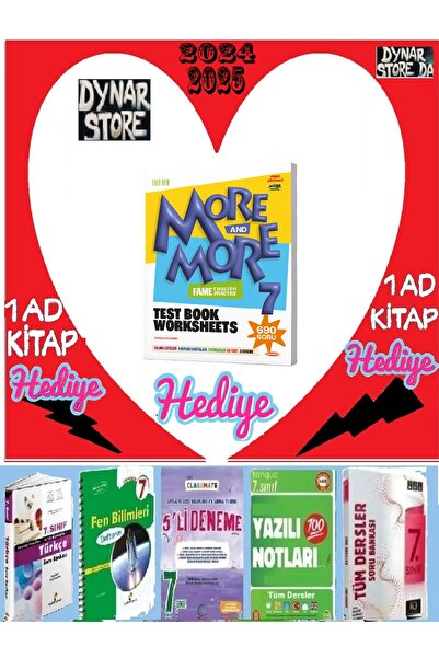 Kurmay ELT Kurmay Yayınları More And More 7. Sınıf Fenomen English Test Book Worksheets