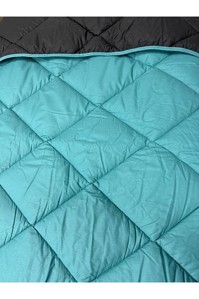 Clasy 100% Cotton Ranforce Single Quilt Double Sided Green-Black Plain Pattern
