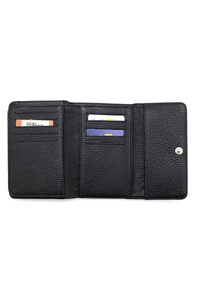 Eminsa Black Genuine Leather Women's Wallet