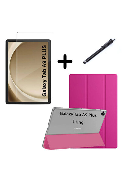 UnDePlus Galaxy Tab A9 Plus X210 Uyumlu Kılıf Set Pu Deri Smart Tablet Kilifi...