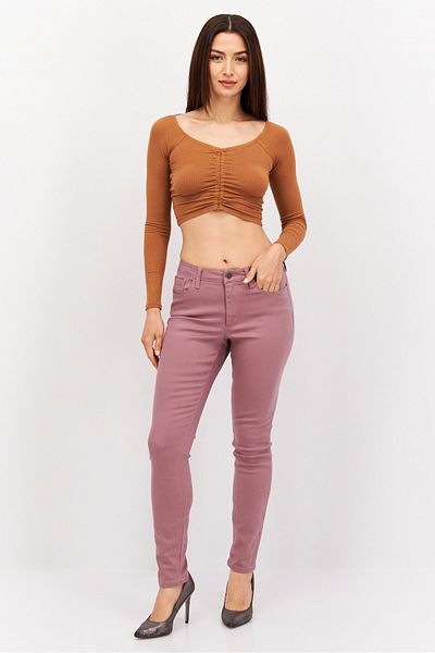 Market And Spruce Women Skinny Fit Solid Stretchable Jeans, Purple