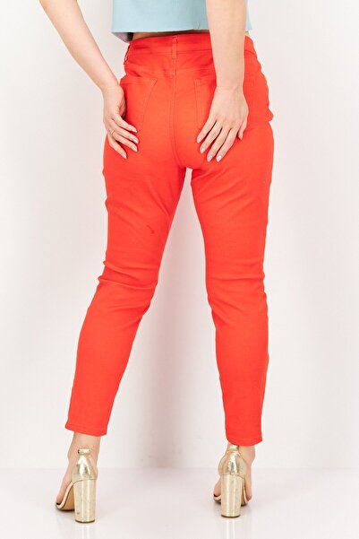 Jones of New York Women Skinny Fit Plain No-Stretch Jeans, Red