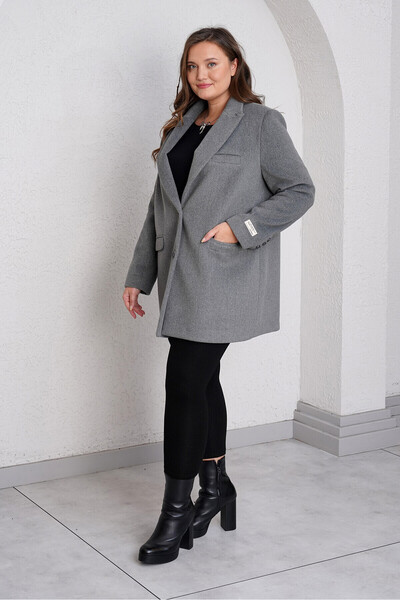 Büyük Moda Shald Detailed Bucket Blazer Jacket