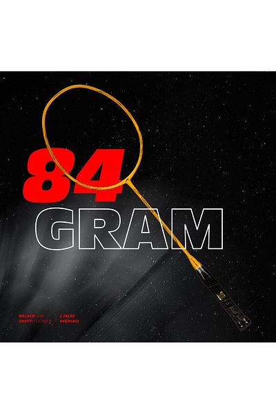 Hundred Powertek 906 Badminton Racquet | Full Cover | High-performance Badminton Racket