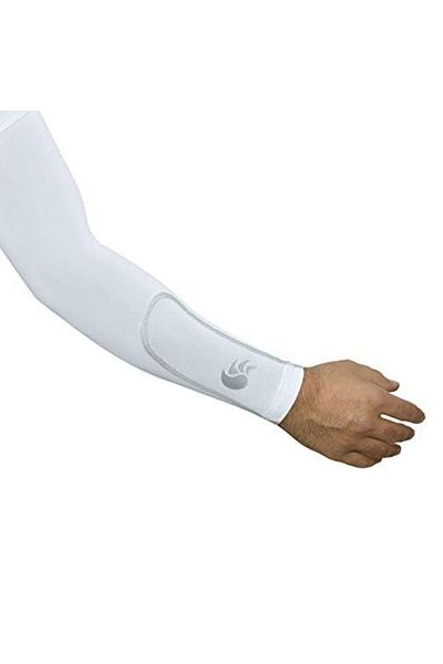 DSC Compression Arm Sleeve | Medium (WHITE) | Sports Gear | Arm Support For Athletes