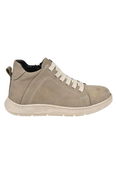 pullman Divadonna Hakiki Deri Üzeri Lastikli Kısa Kadın Bot BL-8471   VİZON NUBUK