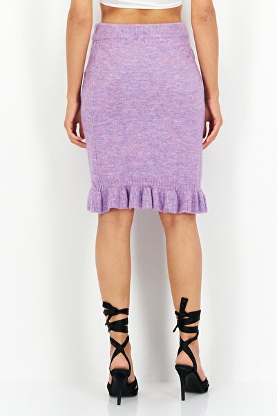 Bcbgeneration Women Textured Basic Midi Skirt, Purple