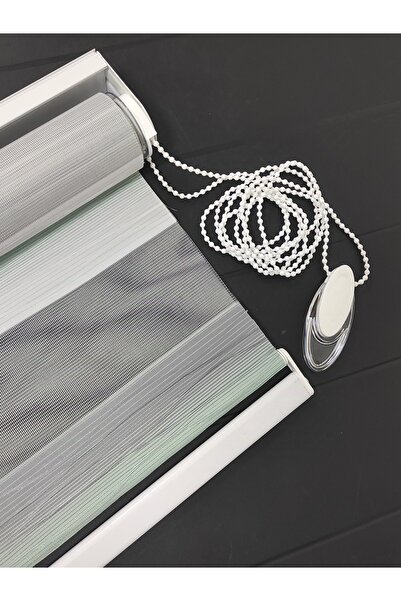 intor Yeşil Geçişli Zebra Perde 0096 V-03