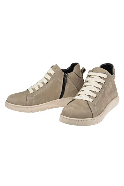 pullman Divadonna Hakiki Deri Üzeri Lastikli Kısa Kadın Bot BL-8471   VİZON NUBUK