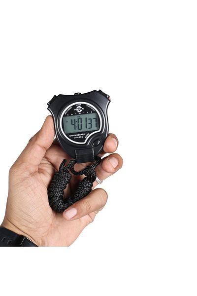 Nivia Stop Watch | Black | Sports Timer | Precision Timing Device | Athletic