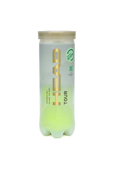 Head Tour Tennis Balls | Tube Of 3 | Green | One Size | Premium Tennis Balls | Sports Gear | Pro