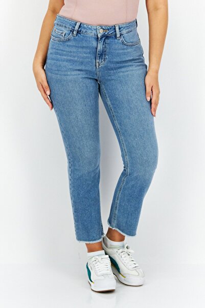 ZERO Women Regular Fit Washed Stretchable Jeans, Light Blue