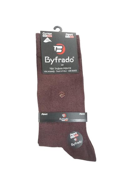 Byfrado Комплект от 4 мъжки чорапи от пениран памук