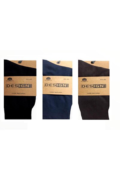DESİGN Natural Men's Socks 3 Pieces