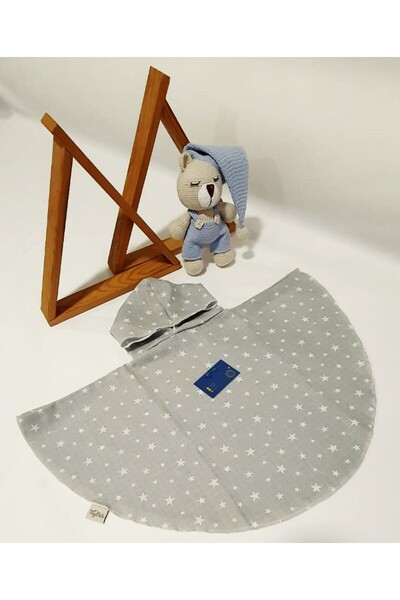 tiny plans Oeko-Tex Certified 100% Cotton Muslin Baby Poncho