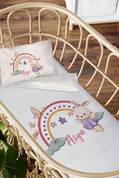 Homamia Isme Özel Anne Yanı 60x100 Beşik Uyku Nevresim Takımı