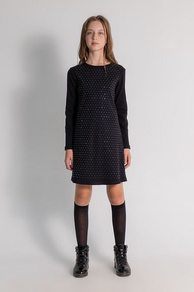 HAUSEkids Rochie pentru fete Magic Mussness pentru 9-14 ani -Negru
