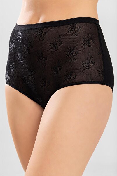 BAYKAR Chiloți Bato din bumbac cu dantelă pentru femei, pachet de 3 negri