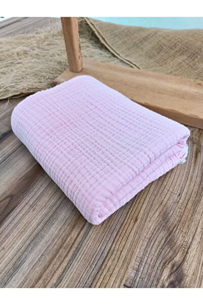 Tomuycuk Pink Muslin Baby Blanket and Natural Organic Sleeping Towel - 100X120Cm Seasonal