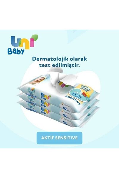 Uni Baby Active Sensitive Wet Towel 6X52 312 Sheets