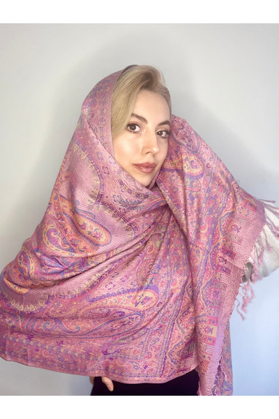 Çeşme Home Kadın Kaşmir Ve Ipek Karışımlı Orijinal Paşmina Şal Eşarp