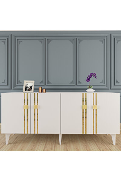 DEMONTE DECOR BAHARDD (KB150) KONSOL BEYAZ-ALTIN