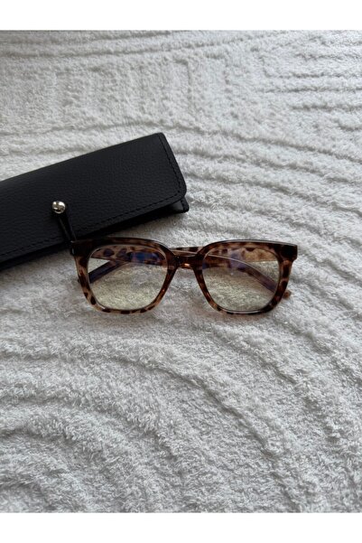 RoseandRoses Gabi Optical Compatible - Bone Model Blue Light Protective Leopard Glasses