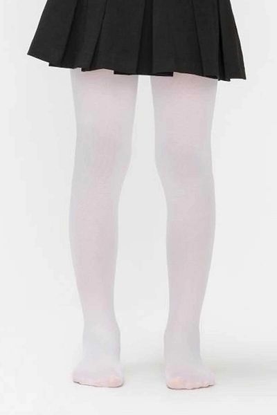 Arwen Collection Cotton Girls' Pantyhose Thick White School Pantyhose