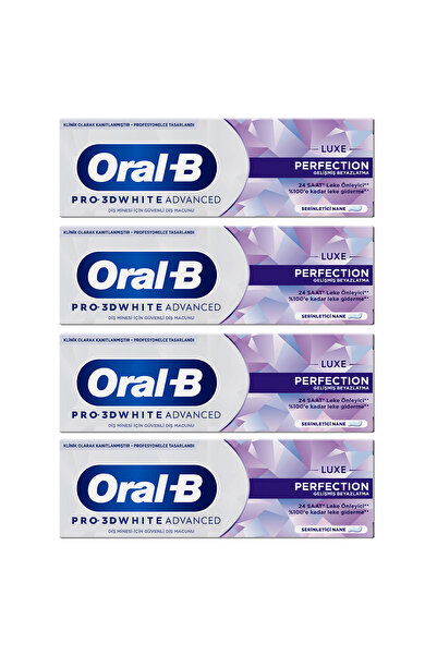 Oral-B  Pro 3D White Advanced Luxe Perfection Diş Macunu 75 ml x 4