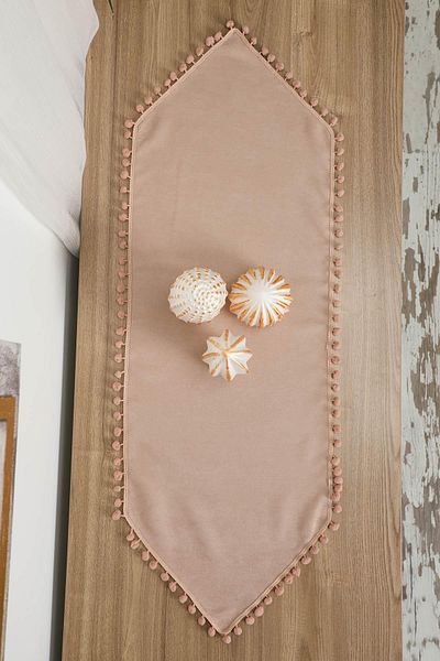 Aisha's Design Runner with Pompoms 120 X 40 Cm,R-20O