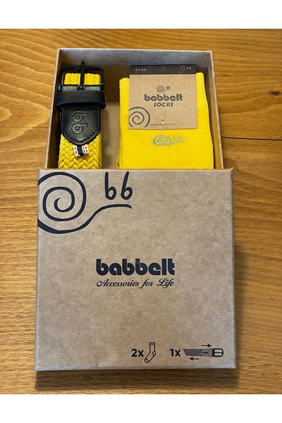 babbelt Цветна подаръчна кутия с колан и чорапи