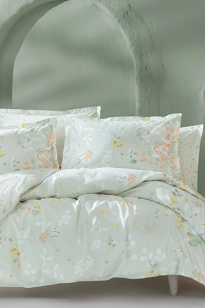 Yataş Merri Double Duvet Cover Set - Light Green Ranforce