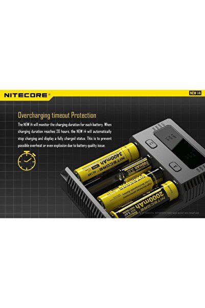 Nitecore New I4 Pil Şarj Aleti Li-ion Imr Lifepo4 Dolum Cihazı