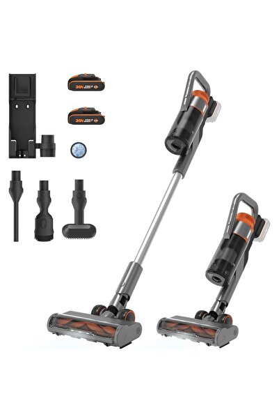 WORX WX038 20Volt 2.0Ah. Li-ion 105Watt Çift Akülü Kömürsüz Siklonik Sistem Ş...