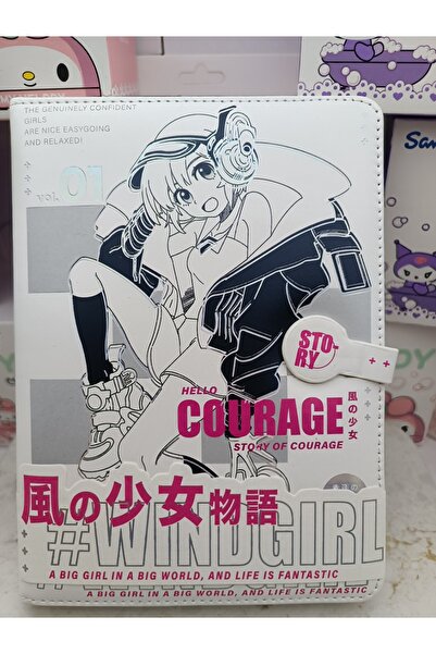 Meyra Accessories Anime Wind Girl Themed Luxury Notebook Notebook Agenda Notepad Soft Cover Gift Notebook