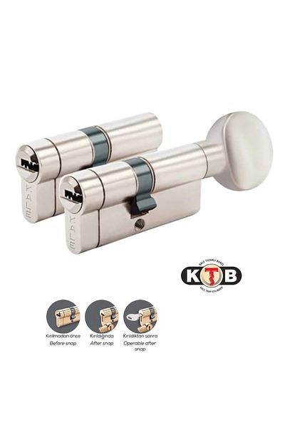 Kale Kilit |   264 Joint Key Trap Lock Cylinder, Set of 2, Ktbs Ktbsm Lock Core, 68 mm