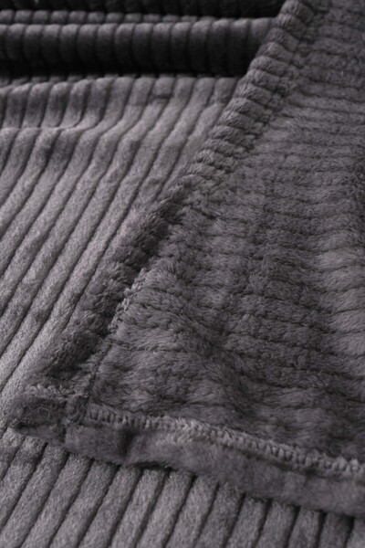 FAVORA Aksu İpeksoft Corded Double Blanket - Anthracite