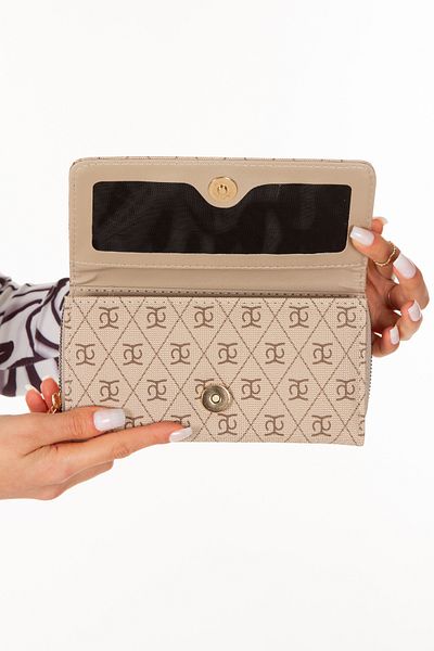 Newish Stylish Fashion - Women's Mink Pattern Vegan Leather Card Holder and Paper Compartment Wallet