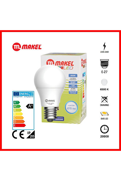 MAKEL | Led Ampul, E27, 7 W, 6500 K