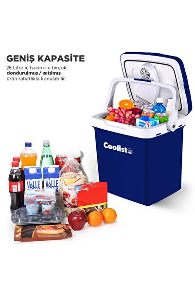 Coolist CLT26 12Volt/220Volt AC/DC 26 Litre Sıcak/Soğuk Oto Buzdolabı