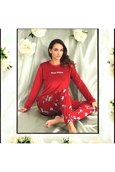 Mihra Velvet Personality Pajama Set - Women