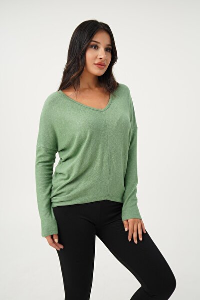 Hipo Trend Зелена блуза с мека кройка