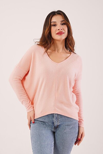 Hipo Trend Μαλακό ύφασμα Loose Cut Ροζ Μπλούζα