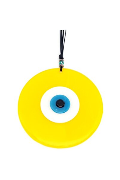 FREEDOM STOREE Yellow color evil eye beaded 20 centimeter handmade glass wall...