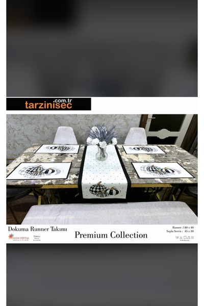 tarzınısec عداء منقوش على شكل قرع مقاس 40 × 140 ومجموعة خدمة أمريكية