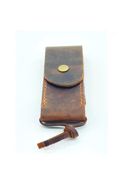 TAMSET Deri Isviçre Çakısı Kılıfı L Kahverengi