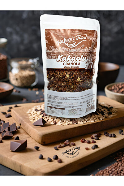 NATURES FOOD كاكاو جرانولا 300 جرام محتوى طبيعي مصنوع من مواد عالية الجودة بد...