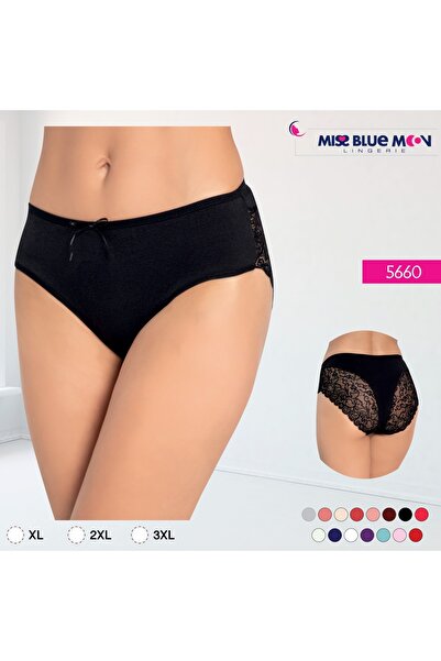 Miss Blue Moon Chiloți din 2 piese Bato cu tăietură baklava din spate negru/alb 5660