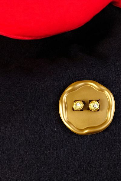 Evene Gold Colored Sugar Bowl Presentation Dragee - Decorative Plate Model 17